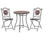 Preview: 3-tlg. Bistro-Set Mosaik Keramik Terrakotta  