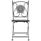Preview: 3-tlg. Bistro-Set Mosaik Keramik Grau