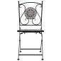 Preview: 3-tlg. Bistro-Set Mosaik Keramik Grau