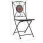 Preview: 3-tlg. Bistro-Set Mosaik Keramik Orange / Grau 