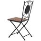 Preview: 3-tlg. Bistro-Set Mosaik Keramik Orange / Grau 