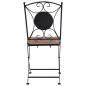 Preview: 3-tlg. Bistro-Set Mosaik Keramik Orange / Grau 