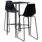 Preview: 3-tlg. Bar-Set Kunststoff Schwarz