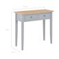 Preview: Frisiertisch Konsolentisch Grau 79 x 30 x 74 cm Holz
