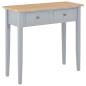 Preview: Frisiertisch Konsolentisch Grau 79 x 30 x 74 cm Holz