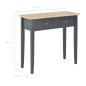 Preview: Frisiertisch Konsolentisch Schwarz 79x30x74 cm Holz