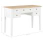 Preview: Schreibtisch Weiß 109,5 x 45 x 77,5 cm Holz