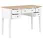 Preview: Schreibtisch Weiß 109,5 x 45 x 77,5 cm Holz