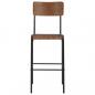 Preview: Barhocker 2 Stk. Braun Massives Sperrholz Stahl