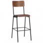 Preview: Barhocker 2 Stk. Braun Massives Sperrholz Stahl