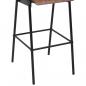 Preview: Barhocker 2 Stk. Braun Massives Sperrholz Stahl