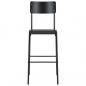 Preview: Barhocker 2 Stk. Schwarz Massives Sperrholz Stahl