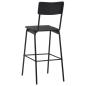 Preview: Barhocker 2 Stk. Schwarz Massives Sperrholz Stahl