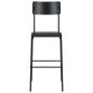 Preview: Barhocker 2 Stk. Schwarz Massives Sperrholz Stahl