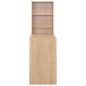 Preview: Bartisch mit Schrank Eichenoptik 115x59x200 cm
