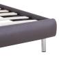 Preview: Bettgestell mit LED Grau Kunstleder 90x200 cm