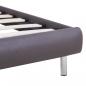 Preview: Bettgestell mit LED Grau Kunstleder 90x200 cm