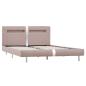 Preview: Bettgestell mit LED Cappuccino-Braun Kunstleder 120x200 cm