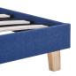 Preview: Bettgestell Blau Stoff 90x200 cm