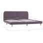 Preview: Bettgestell Taupe Stoff 180x200 cm