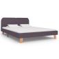 Preview: Bettgestell Taupe Stoff 180x200 cm