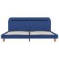 Preview: Bettgestell mit LED Blau Stoff 180x200 cm