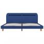 Preview: Bettgestell mit LED Blau Stoff 180x200 cm