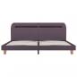 Preview: Bettgestell mit LED Taupe Stoff 180x200 cm