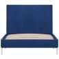 Preview: Bettgestell Blau Stoff 90×200 cm
