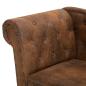Preview: Chaiselongue Braun Wildleder-Optik