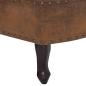 Preview: Chaiselongue Braun Wildleder-Optik
