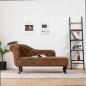 Preview: Chaiselongue Braun Wildleder-Optik