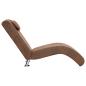 Preview: Chaiselongue mit Kissen Braun Wildleder-Optik 