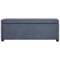 Preview: Bank mit Staufach 116 cm Grau Wildleder-Optik