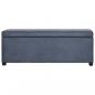 Preview: Bank mit Staufach 116 cm Grau Wildleder-Optik