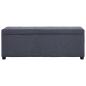 Preview: Bank mit Staufach 116 cm Dunkelgrau Polyester 