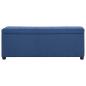 Preview: Bank mit Staufach 116 cm Blau Polyester 