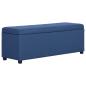 Preview: Bank mit Staufach 116 cm Blau Polyester 