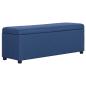 Preview: Bank mit Staufach 116 cm Blau Polyester 
