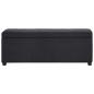 Preview: Bank mit Staufach 116 cm Schwarz Polyester 