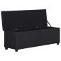 Preview: Bank mit Staufach 116 cm Schwarz Polyester 