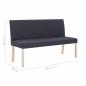 Preview: Sitzbank 139,5 cm Dunkelgrau Polyester