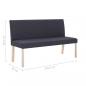Preview: Sitzbank 139,5 cm Dunkelgrau Polyester