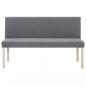 Preview: Sitzbank 139,5 cm Hellgrau Polyester