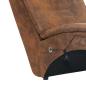Preview: Massage Chaiselongue mit Kissen Braun Wildleder-Optik 