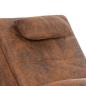 Preview: Massage Chaiselongue mit Kissen Braun Wildleder-Optik 