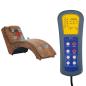Preview: Massage Chaiselongue mit Kissen Braun Wildleder-Optik