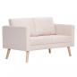 Preview: 2-Sitzer-Sofa Stoff Cremeweiß