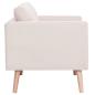 Preview: 2-Sitzer-Sofa Stoff Cremeweiß