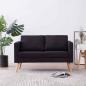 Preview: 2-Sitzer-Sofa Stoff Schwarz